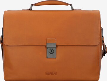 LEONHARD HEYDEN Document Bag 'Ottawa' in Brown: front