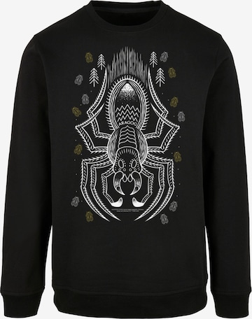 F4NT4STIC Sweatshirt 'Harry Potter Aragog Line Art' in Zwart: voorkant