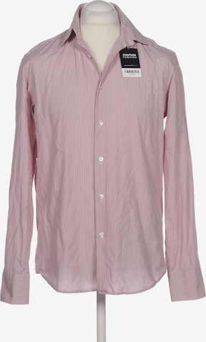 BOSS Black Button Up Shirt in M in Pink: front