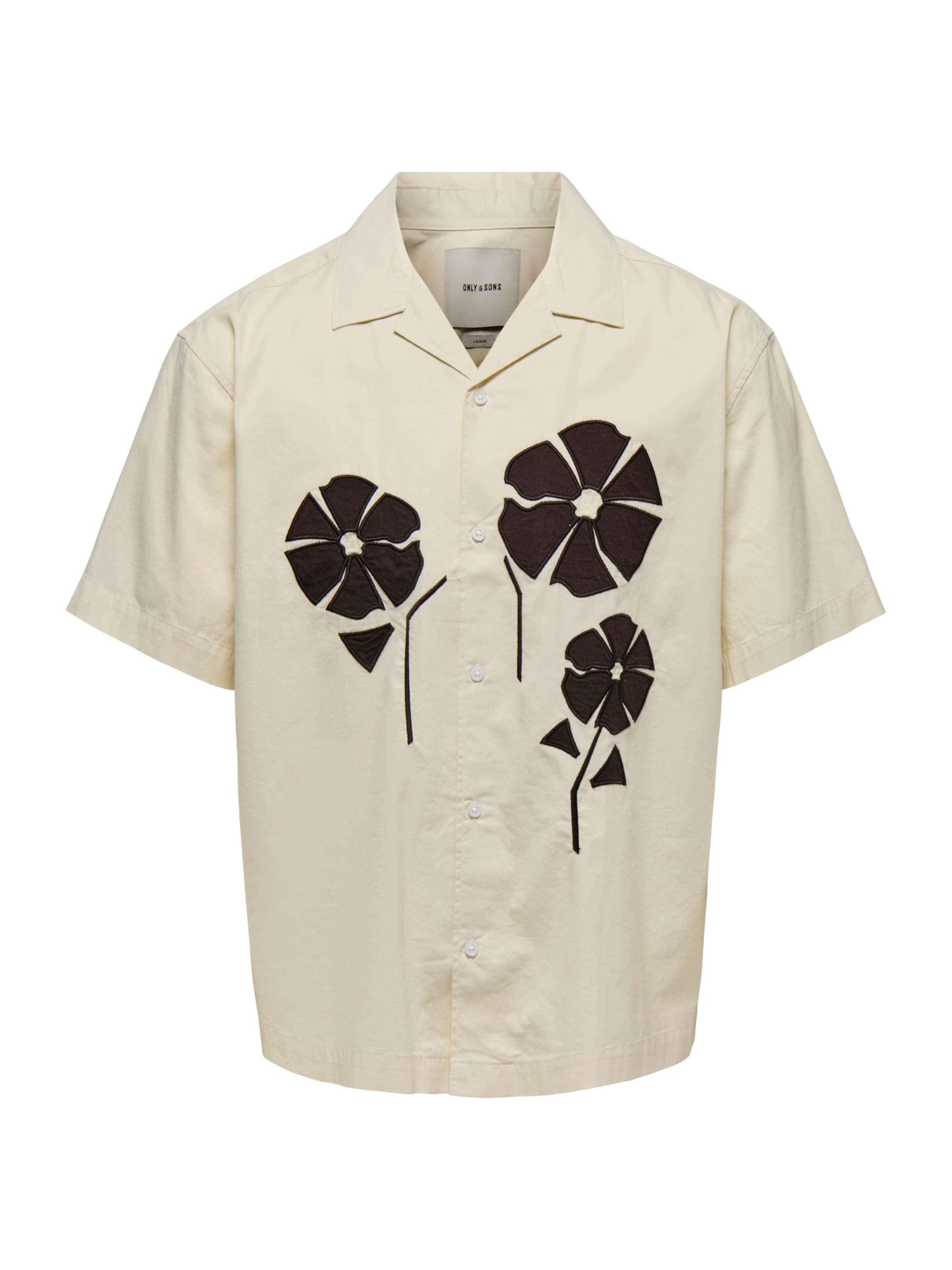 Only & Sons Košile 'ONSSEEREN' - černá / barva bílé vlny, Produkt