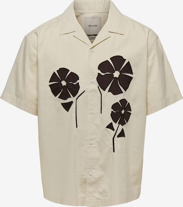 Coupe regular Chemise 'ONSSEEREN' Only & Sons en blanc : devant