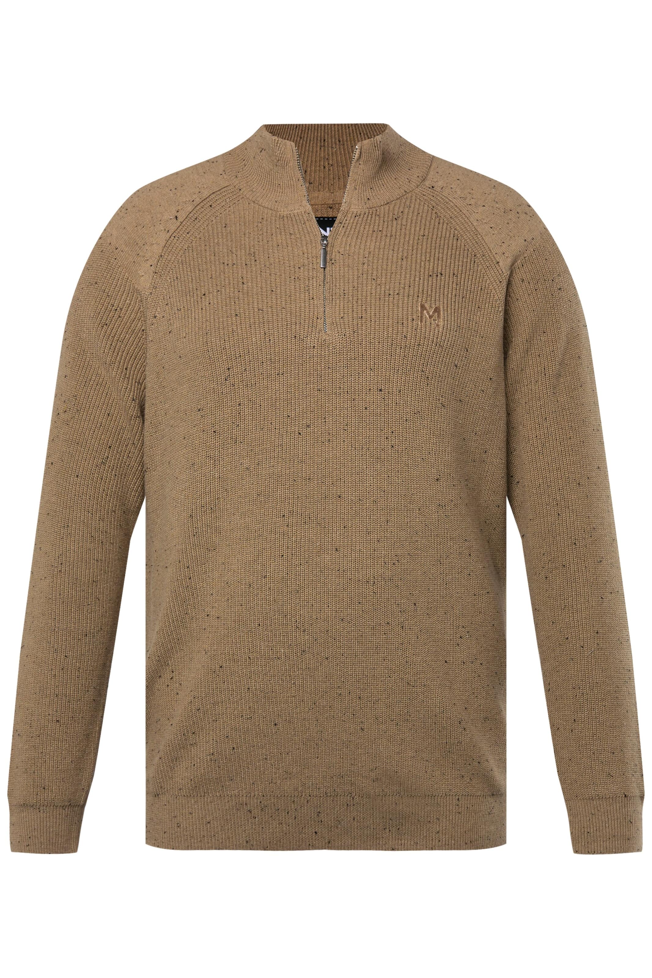 Men Plus Sweater in Brown: front