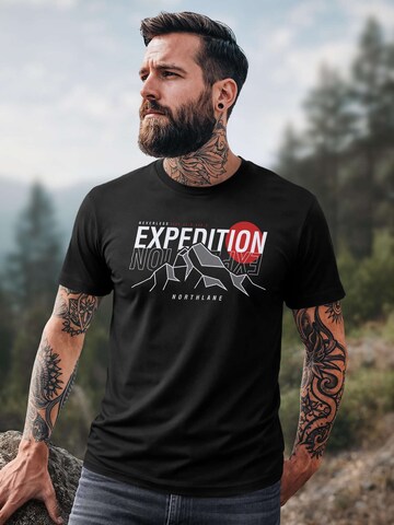 Neverless Shirt 'Expedition Northlane' in Black