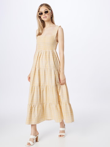 KnowledgeCotton Apparel Letní šaty 'Smock' – oranžová