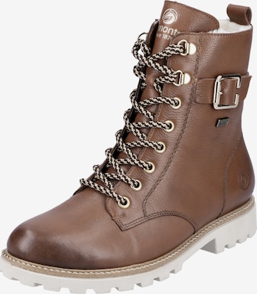 REMONTE Lace-Up Ankle Boots in Brown: front
