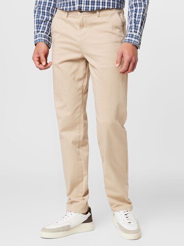 Regular Pantalon chino 'Ollie' JACK & JONES en beige : devant