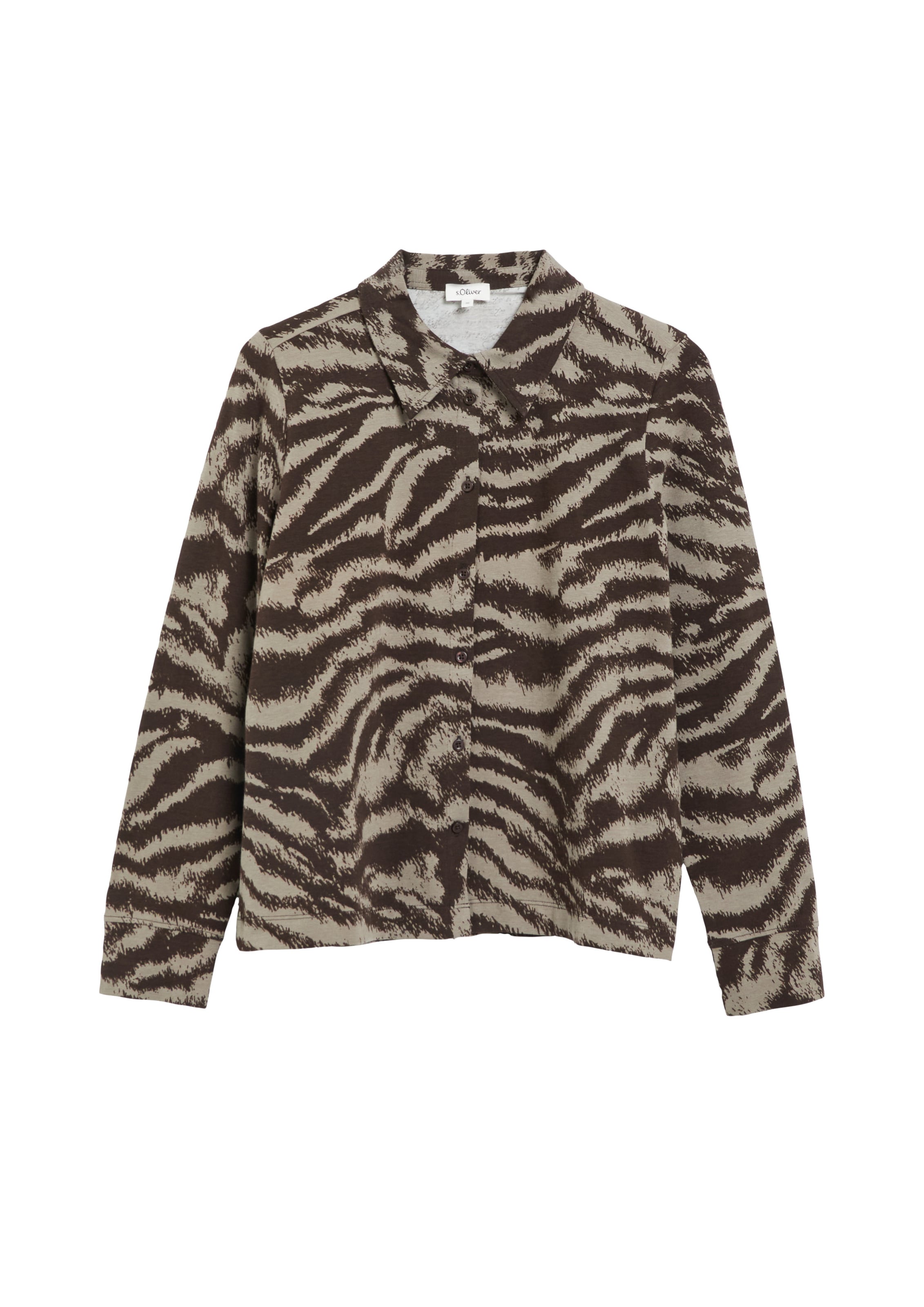 s.Oliver Blouse in Bruin: voorkant