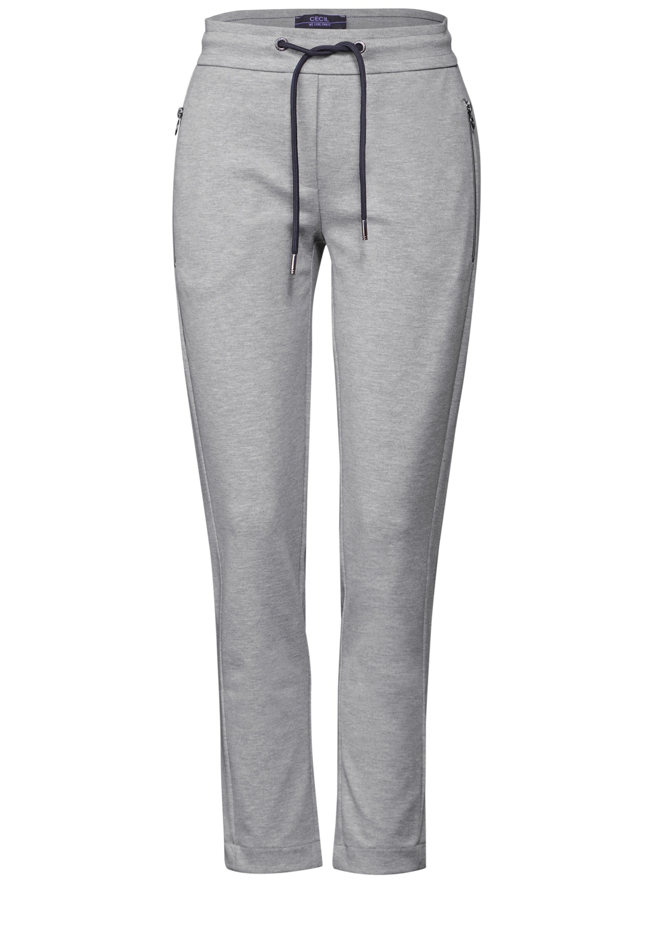 CECIL Slim fit Pants in Grey: front