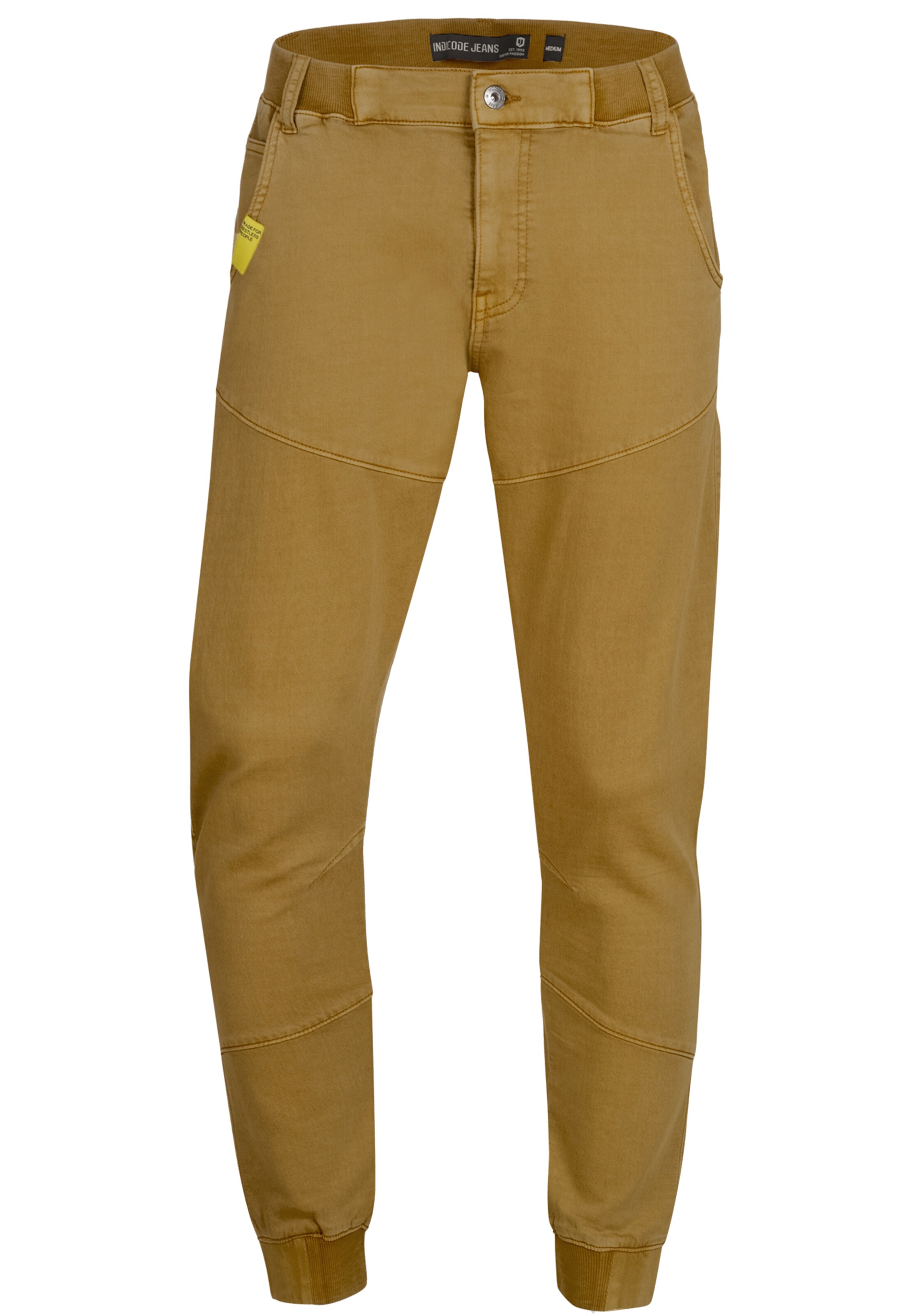 INDICODE JEANS Trousers 'Zannes' in Brown: front