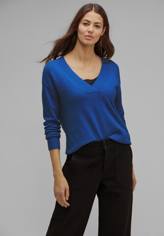 STREET ONE Sweater in Blue: front