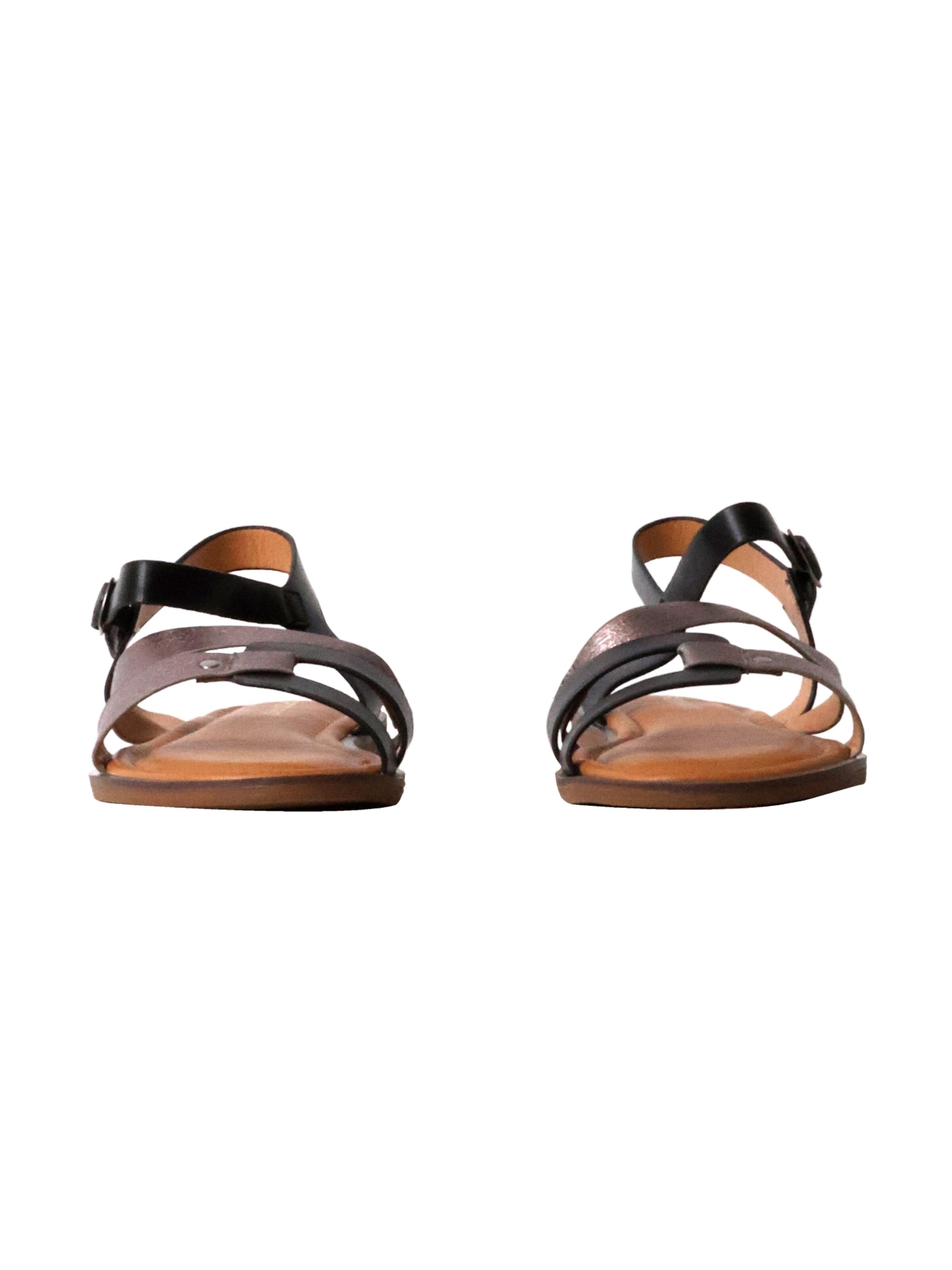 POTI PATI Sandaal 'Flache Sandalen mit Riemchen' in Zwart