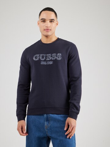 GUESS - Sweatshirt em azul: frente