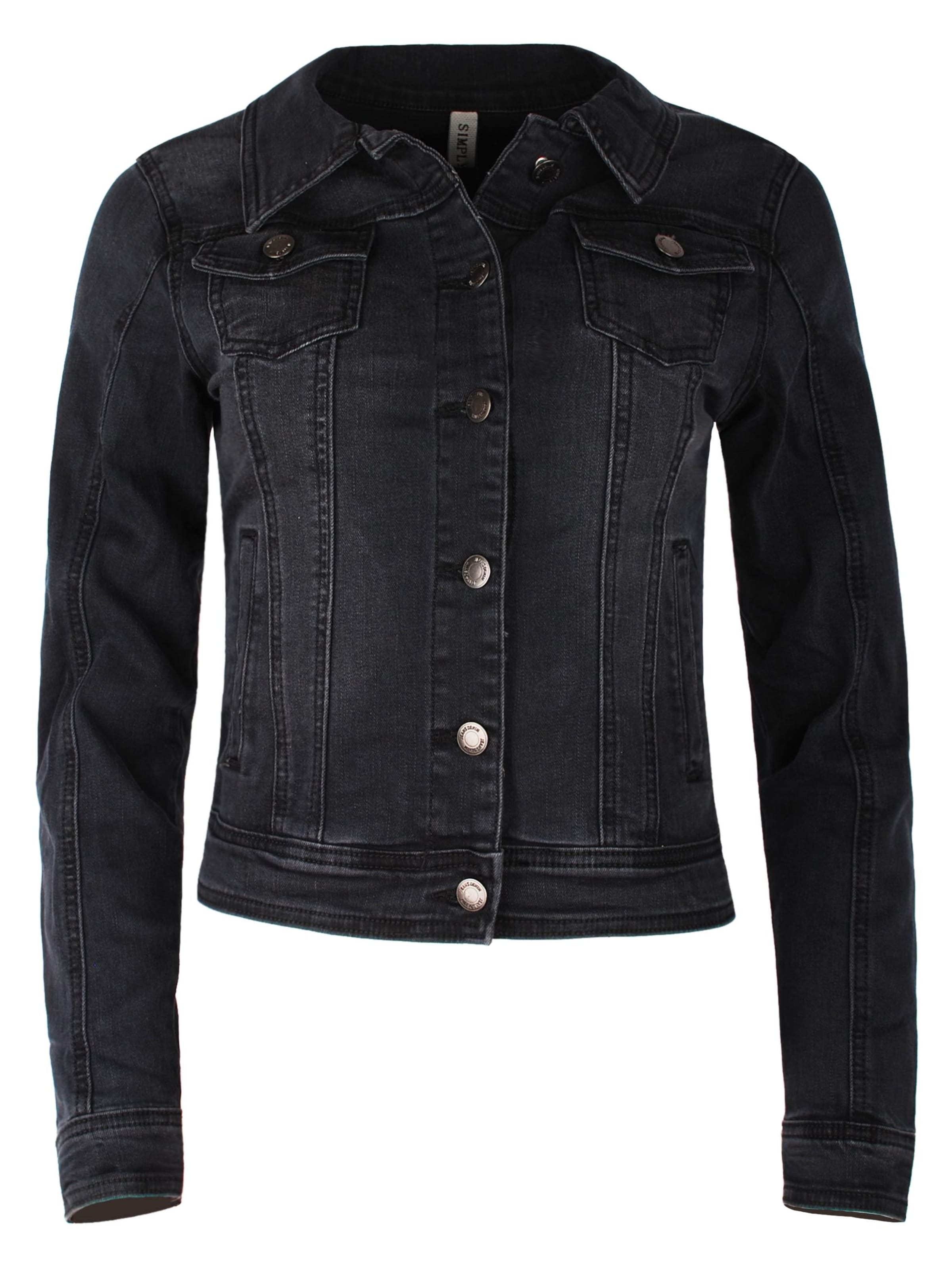 Fraternel Between-Season Jacket 'Fraternel Damen Jeansjacke' in Black: front