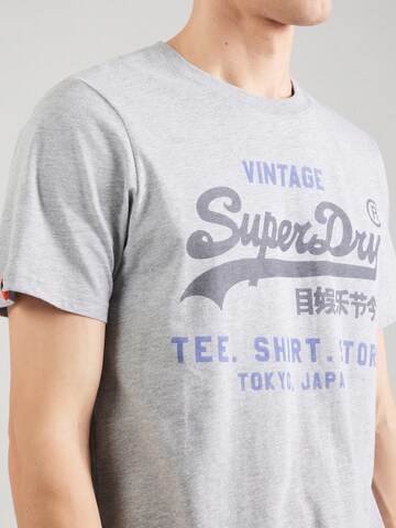 T-Shirt 'Heritage' Superdry en gris