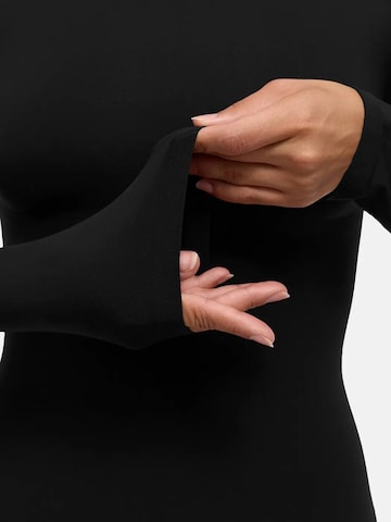 cfab - Body moldeador 'Clean Longsleeve Turtleneck Sculpting Bodysuit with String' en negro