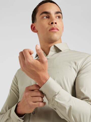 Calvin Klein Slim fit Button Up Shirt in Grey