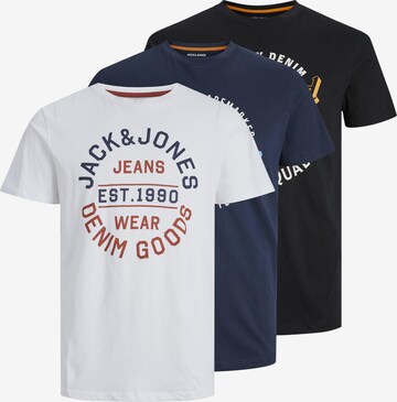 JACK & JONES Póló 'MIKK' - kék: elől