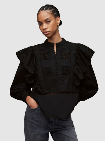 AllSaints Blouse 'AUBREY' in Zwart: voorkant