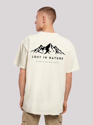 T-Shirt 'Lost in nature' F4NT4STIC en beige : devant