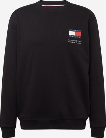 Tommy Jeans Sweatshirt 'Essential' in Black: front