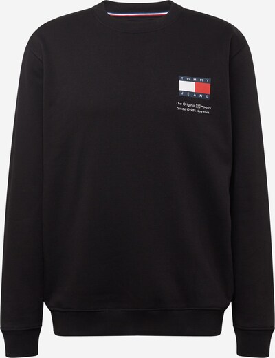 Tommy Jeans Sweatshirt 'Essential' in dunkelblau / hellrot / schwarz / weiß, Produktansicht