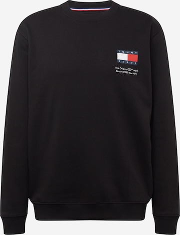 Sweat-shirt 'Essential' Tommy Jeans en noir : devant