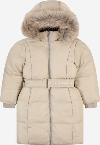 Calvin Klein Jeans Mantel in Beige: voorkant