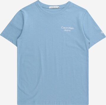 T-Shirt Calvin Klein Jeans en bleu : devant