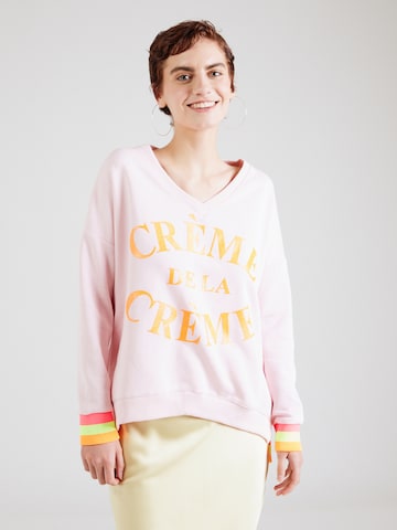 miss goodlifeSweater majica 'Creme de la Creme' - roza boja: prednji dio