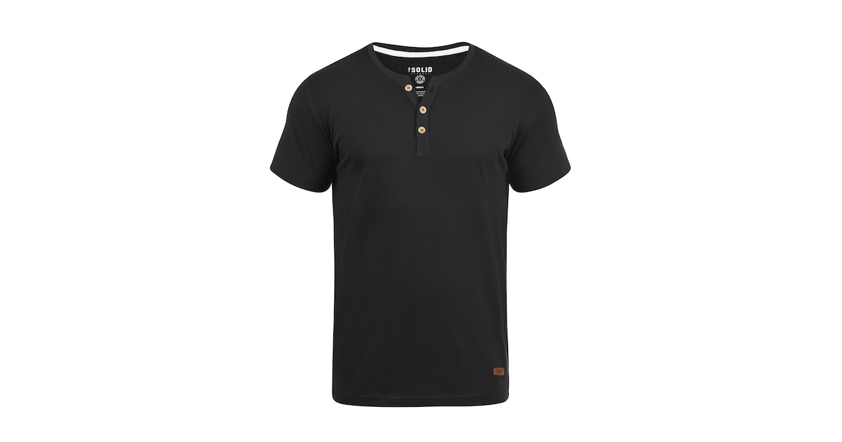 Solid SDVolker T-shirt voor heren, korte mouwen, met opa-hals, bruin (sand melange 8409), XL Solid SDVolker T-shirt voor heren, korte mouwen, met opa-hals, bruin (sand melange 8409), XL