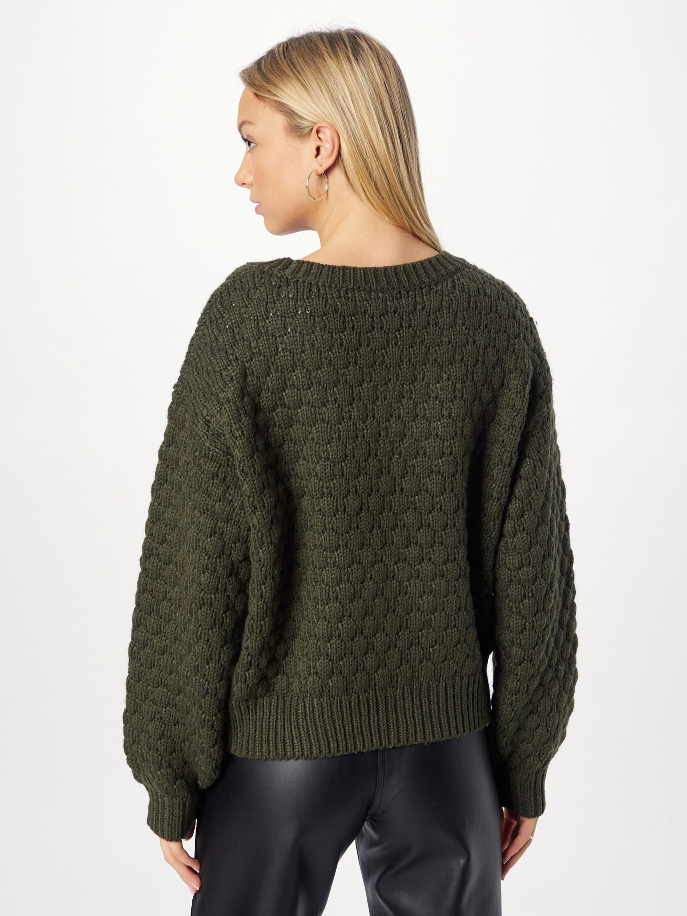 Dark green knit cardigan cheap