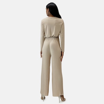 Elara Jumpsuit in Beige