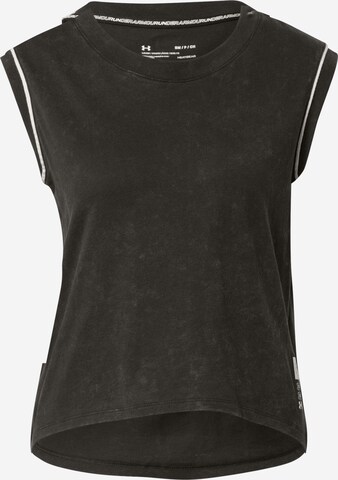 UNDER ARMOUR Sports Top 'Run Anywhere' in Black: front
