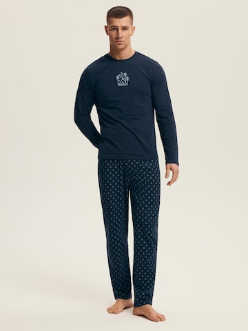 Henderson Long Pajamas 'Lush' in Blue