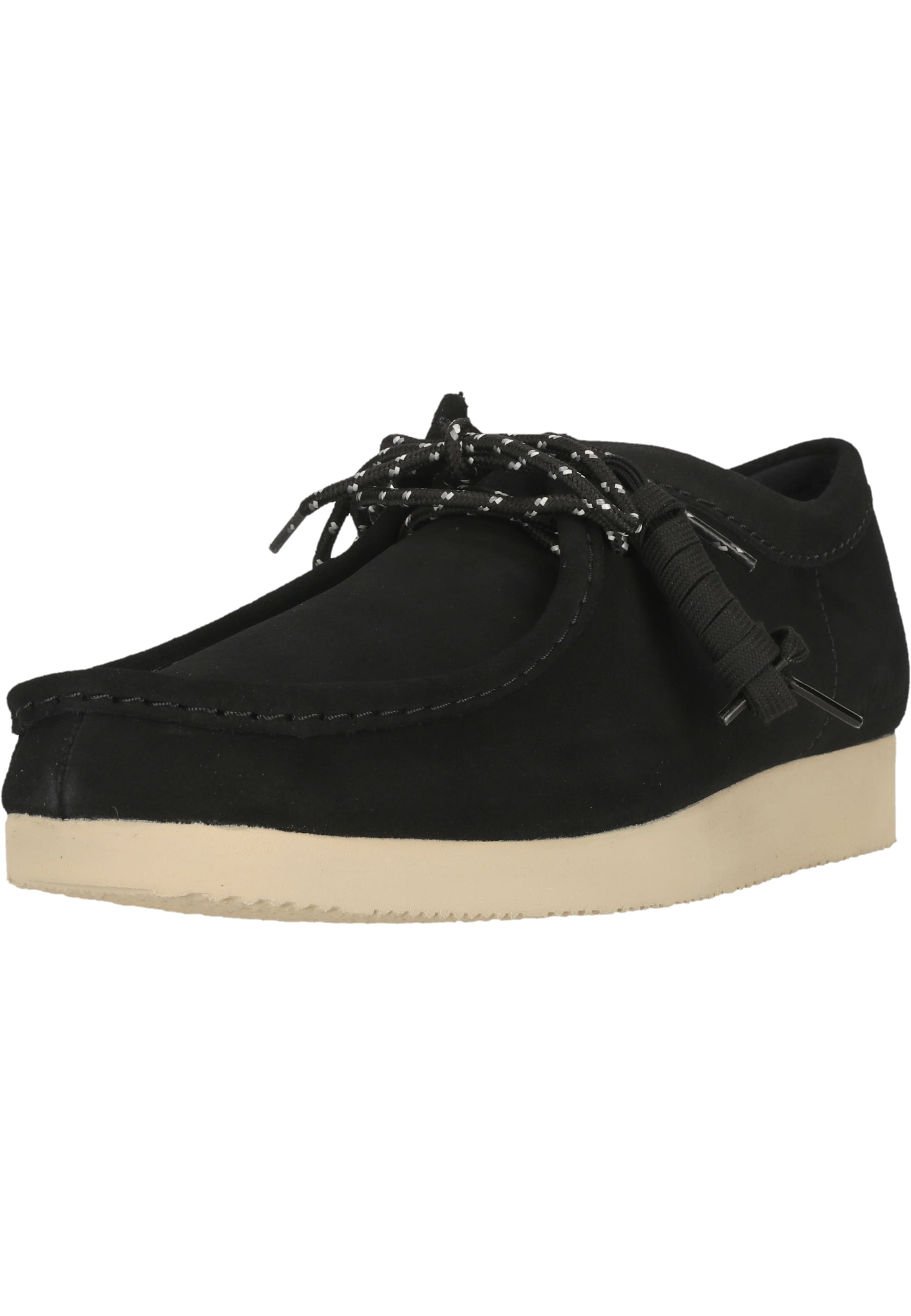 CLARKS Mokassin 'Wallabee Lite' in Schwarz: Vorderseite