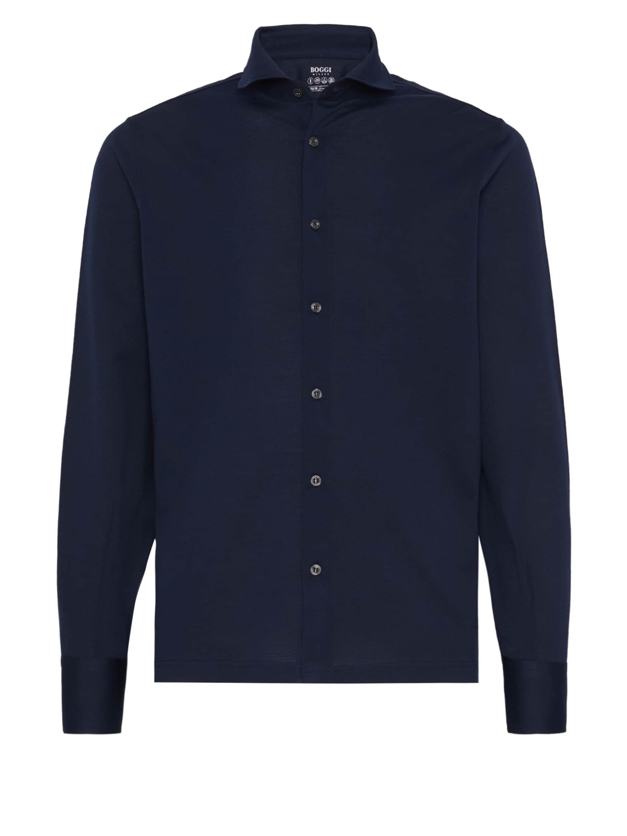 Boggi Milano Button Up Shirt 'Filo Di Scozia' in Blue: front