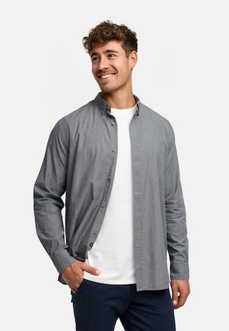 INDICODE JEANS Button Up Shirt 'Kamby' in Grey: front