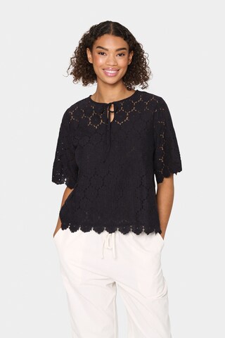 SAINT TROPEZ Blouse 'Zoja' in Black: front