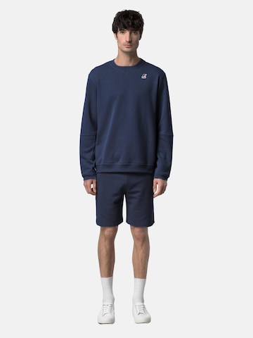 K-Way Sweatshirt 'FELPA NAEL POLY COTTON' i blå: framsida