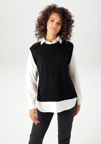 Aniston CASUAL Sweater in Black: front