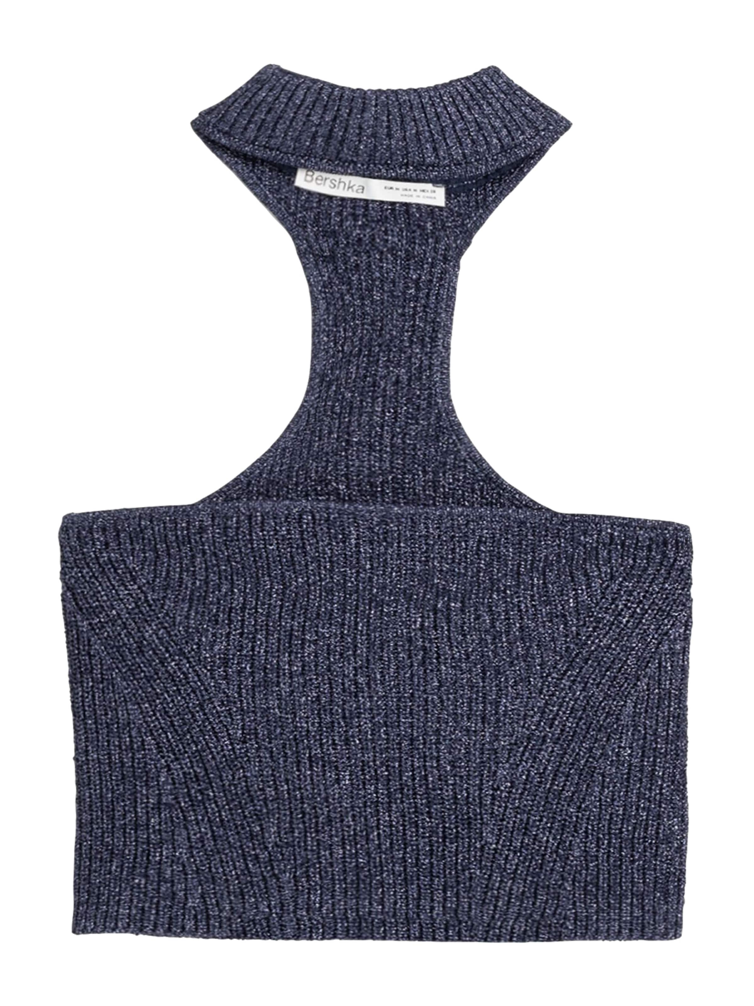 Top in maglia di Bershka in blu