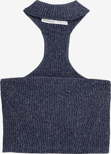 Bershka Tops en tricot en bleu chiné, Vue avec produit