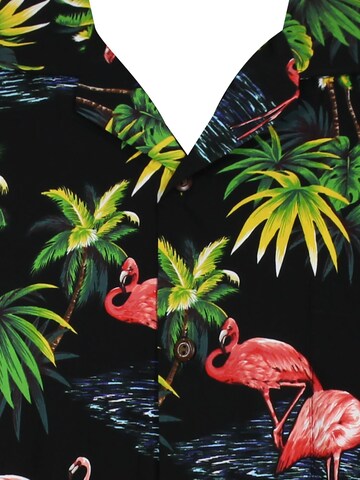 Pacific Legend Regular fit Button Up Shirt 'Flamingo' in Black
