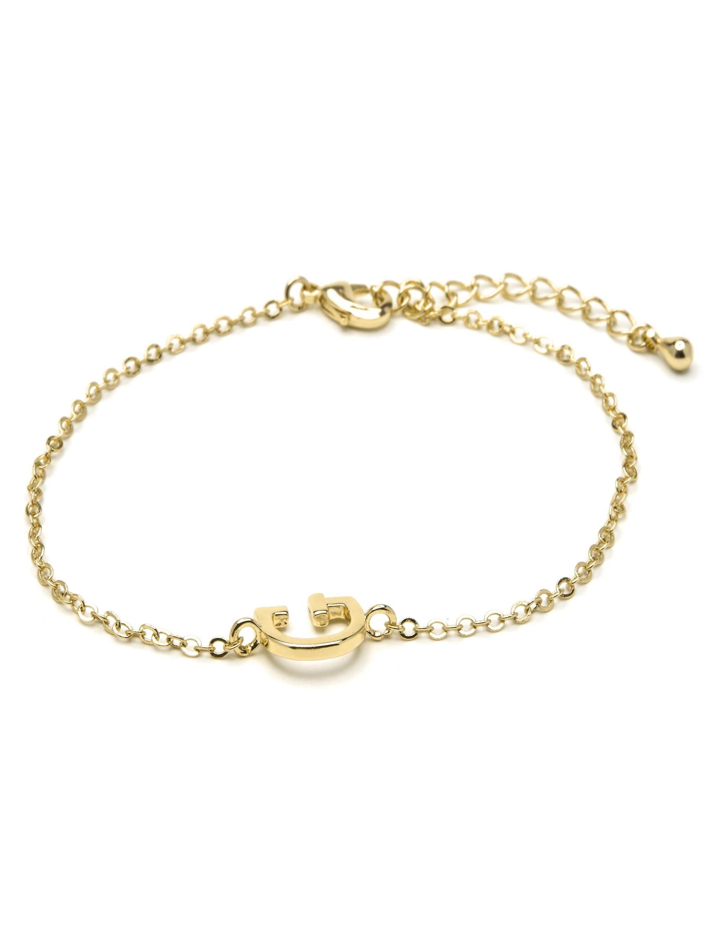 Braccialetto 'Alphabet C' di Luxenter in oro: frontale