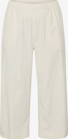 KAFFE CURVE Loose fit Trousers 'Vicca' in Beige: front