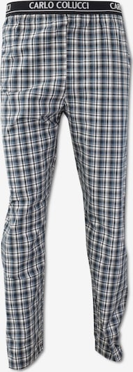Carlo Colucci Pyjama long 'Cavuoto' en bleu / gris / noir / blanc, Vue avec produit