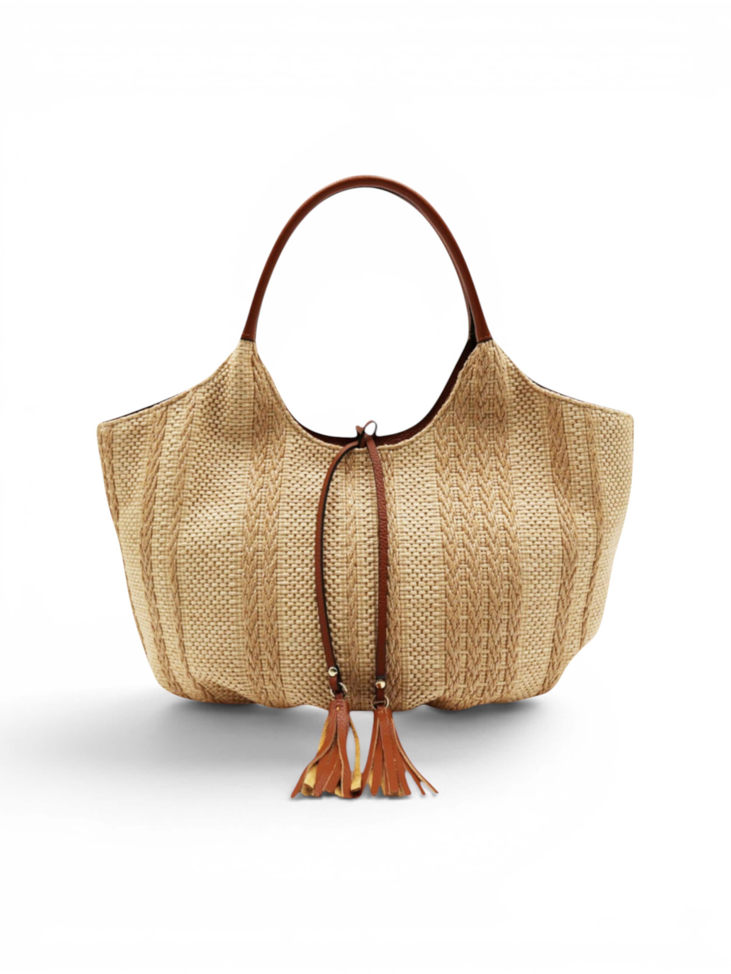 Cheval Firenze Shoulder Bag in Beige: front