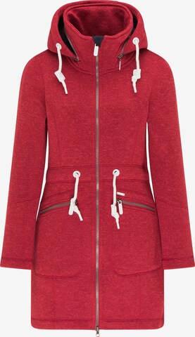 ICEBOUND Knitted Coat in Red: front