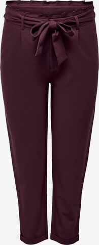 ONLY Carmakoma Regular Pleat-Front Pants in Purple: front