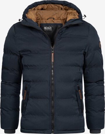 INDICODE JEANS Winter Jacket in Black: front